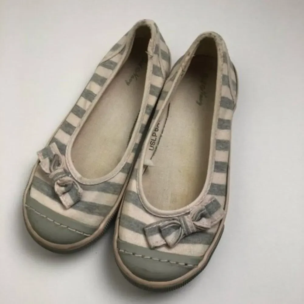 Old Navy Toddler Girls Striped Slip on Sneaker Shoes Size 13